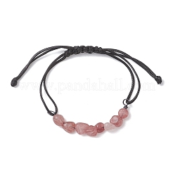 Pietra preziosa naturale di chip perle Braccialetti di collegamento&nbsp;BJEW-JB13310