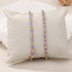 2 Stück 2 Stile Boho Glas Saatperlen Stretch-Armband-Sets&nbsp;BJEW-SW001587