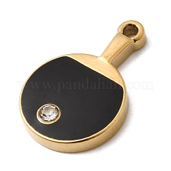 304 Edelstahl Kristall Strass Anhänger&nbsp;STAS-P454-07G-02