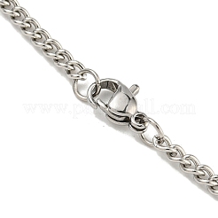 Colliers pendentifs en acier inoxydable 201 anti-ternissement pour homme&nbsp;NJEW-Q336-02J-P