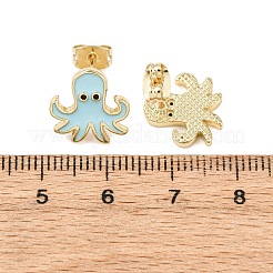 Pendientes de esmalte de latón&nbsp;EJEW-B152-01G-01