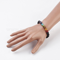 Natürliche und synthetische Mixed-Stone-Stretch-Armbänder&nbsp;BJEW-JB03603