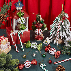 8 Stile Kunststoff Zuckerstange & Ball & Süßigkeiten Anhänger Dekorationen&nbsp;FIND-SC0013-41