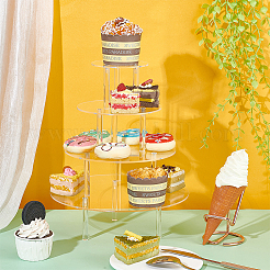 4-stöckiger Cupcake-Ständer aus Acryl für den Desserttisch&nbsp;AJEW-WH0596-209