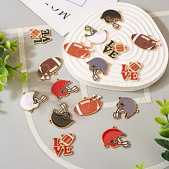 16pcs 8 styles de pendentifs en émail en alliage&nbsp;ENAM-TA0001-79