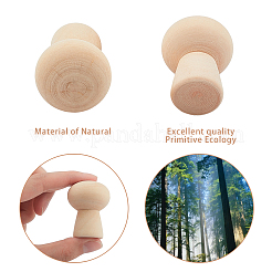 Jouets pour enfants champignons en bois&nbsp;WOOD-WH0108-58