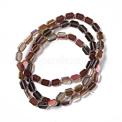 Chapelets de perles en verre électroplaqué&nbsp;EGLA-L042-HP02