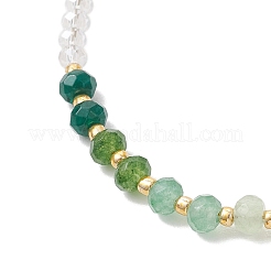 Braccialetti con perline di vetro e giada malese naturale tinta per le donne&nbsp;BJEW-JB13076-03