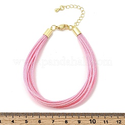 Bracelet en cordon tressé métallique multibrins en polyester pour la fabrication de bracelets&nbsp;BJEW-H642-02G-13