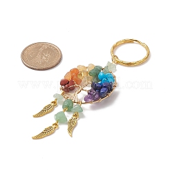 Natürlicher grüner Aventurin keychain&nbsp;X1-KEYC-JKC00435-03