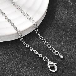 2.5 mm Messing-Halsketten mit gedrehten Unendlichkeitsgliedern für Damen&nbsp;NJEW-F366-07B-P