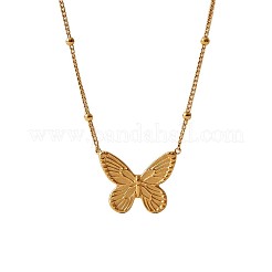 Collares colgantes de mariposa de acero inoxidable 304 para mujer&nbsp;WG3CA99-01