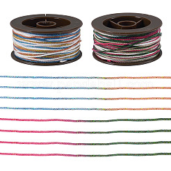 2 Rolle 2 Farben segmentgefärbte runde Polyester-Drehschnüre&nbsp;OCOR-TA0003-71