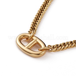 Colliers pendentifs ovales en acier inoxydable 304&nbsp;NJEW-JN03292