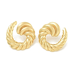Texture Vortex 304 Edelstahl Ohrstecker für Damen&nbsp;EJEW-K278-35G