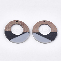 Colgantes de resina tricolor y madera de nogal&nbsp;X-RESI-S358-74A