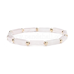 Bracelet extensible perles rectangle pierres naturelles&nbsp;BJEW-JB07506