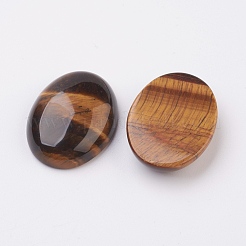Cabochon fond plat en œil de tigre naturel&nbsp;G-G741-13x18mm-01