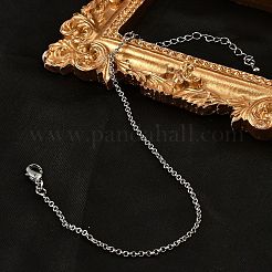 Pulseras de cadena rolo de latón para mujer&nbsp;BJEW-G735-05P