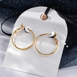 Orecchini a cerchio in ottone&nbsp;EJEW-R014-17A-G