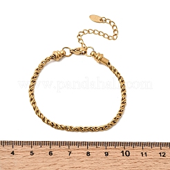 Bracelets en chaîne corde en acier inoxydable 304 pour femmes&nbsp;BJEW-A158-02C-G