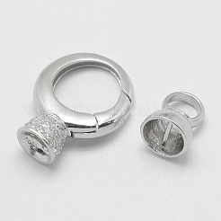 Anti-ossidazione rodiato 925 fermaglio chiave in argento sterling&nbsp;STER-E056-048P