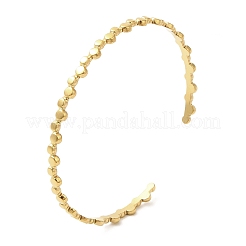 Ionenplattierung (IP) 304 Edelstahl flache runde Wickelarmbänder für Frauen&nbsp;BJEW-L682-010G