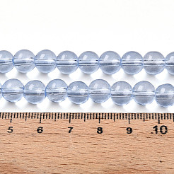 Perles de verre transparentes de peinture de cuisson&nbsp;X1-DGLA-N006-8mm-12
