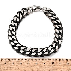 Bracelets à maillons cubains en acier inoxydable 304 pour hommes et femmes&nbsp;BJEW-C124-04B-02