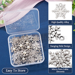 36 stücke 6 stile legierung strass anhänger&nbsp;FIND-TA0010-05