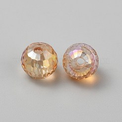 Perle di vetro trasparente europei&nbsp;GLAA-WH0038-60B