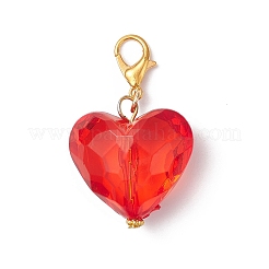Decoraciones colgantes de corazón de acrílico transparente&nbsp;HJEW-JM04124