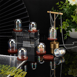 8 ensemble de 2 couvercles de dôme en verre irisé de style&nbsp;DJEW-PH0001-25