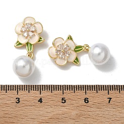 Pendentifs en laiton zircon cubique transparent&nbsp;KK-H265-12G