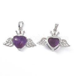 Pendentifs en améthyste naturelle&nbsp;G-P492-02P-03