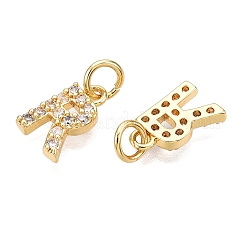 Messing micro pave klar zirkonia charme&nbsp;KK-ZX025-07R