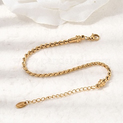 Bracelets à chaînes torsadées en acier inoxydable 304 pour femmes&nbsp;BJEW-A158-02G-G