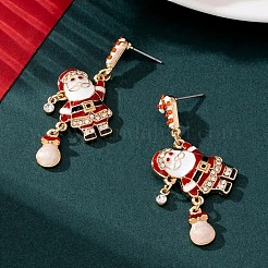 Ohrstecker aus Emaille mit Weihnachtsmann-Motiv&nbsp;FS-WGFB69C-01