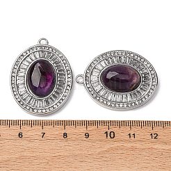 Natürlichen Amethyst oval Anhänger&nbsp;STAS-L080-010P-03