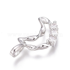 Messing micro pave klare zirkonia anhänger&nbsp;ZIRC-O035-16P