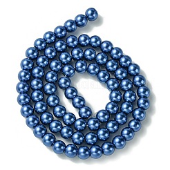 Brins de perles de verre teints écologiques&nbsp;HY-A008-6mm-RB087