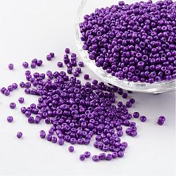 12/0 1.5~2mm perlas de semillas de vidrio de pintura para hornear perlas espaciadoras sueltas, agujero de orquídea medio: 0.5~1 mm, aproximamente 2890 unidades / 50 g