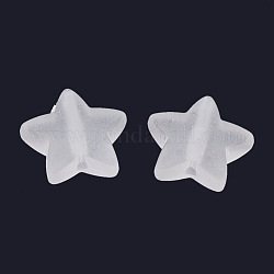 Perles acryliques transparents dépoli, étoiles du nord, clair, 13x14x5mm, Trou: 1.5mm