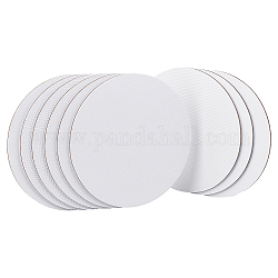 NBEADS 12 Pcs Round Painting Canvas Panels, Blank Canvas Drawing Boards for Oil & Acrylic Painting Students Artist Hobby Painters and Beginners, 15cm in diameter