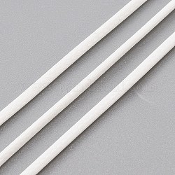 Cordons tressés en polyester ciré, ronde, multiplier, avec bobine, blanc, 2mm, environ 10.94 yards (10 m)/rouleau