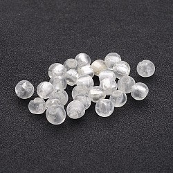 Manuell Silber Folie-Glas Perlen, Runde, Transparent, 7.5~8.5 mm, Bohrung: 2 mm