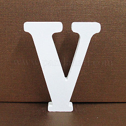Buchstaben Holzverzierungen, für die Requisiten der Hochzeitsdekoration zu Hause, letter.v, 100x100x15 mm