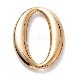304 Stainless Steel Pendants, Oval, Golden, 31x23.5x5mm, Hole: 26x10mm