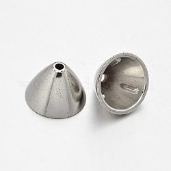 Conos de cuentas de plástico ccb, apétalo, Platino, 17x12mm, agujero: 2.5 mm, diámetro interior: 15 mm