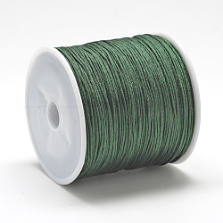 Fil de nylon, corde à nouer chinoise, vert foncé, 0.4mm, environ 174.98 yards (160 m)/rouleau